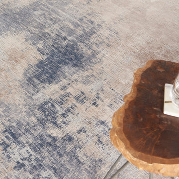 Rustic Textures RUS02 Modern Abstract Distressed Shimmer Carved Hi-Low Textured Durable Polyblend Short-Pile Beige/Grey/Ivory Rug-Nourison-Rug Love - The Most Loved Rug Store